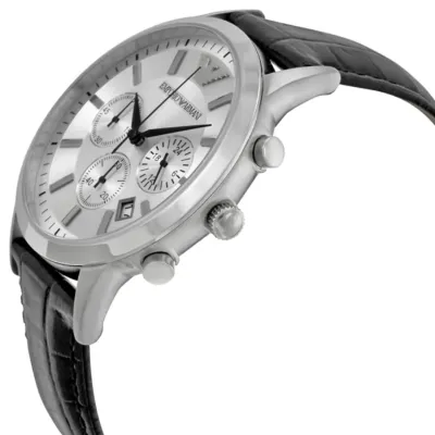 Emporio Armani Classic Chronograph Silver Dial Men's Watch 